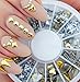 120Pcs Gold Silver Metal Nail Art Tips Fashion Metallic Studs Stickers