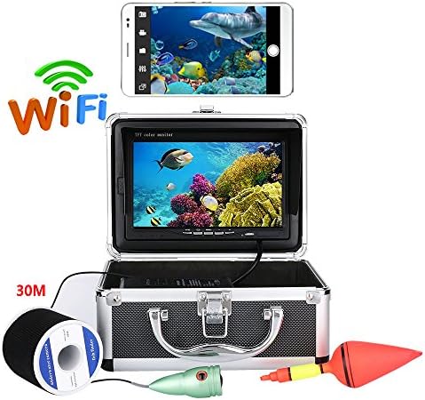 MAOTEWANG 7" Inch Color Monitor 50M 1000tvl Underwater Fishing Video Camera Kit ,HD Wifi Wireless For IOS Android APP Supports Video Record and Take Photo