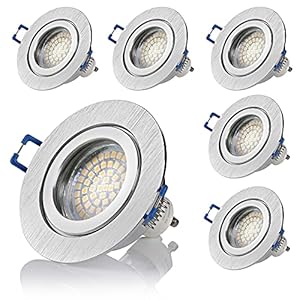 Sweet Led® Inbouwspot, incl. GU10-fitting, 230 V, IP44, inbouwverlichting, frame, aluminium inbouwspots voor badkamer…