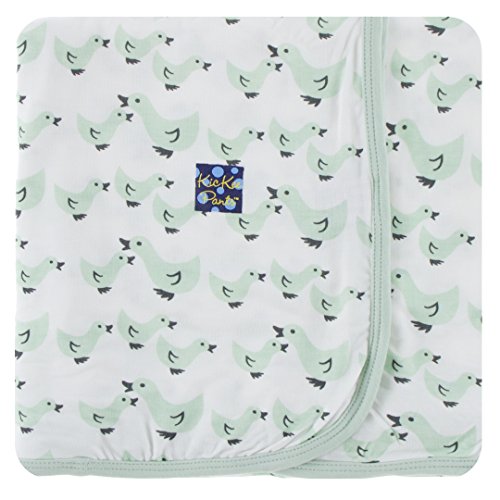 KicKee Pants Print Swaddling Blanket, Natural Ducks