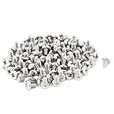 uxcell M4x6mm 304 Stainless Steel Cross Philips Head Screws Bolts 100pcs