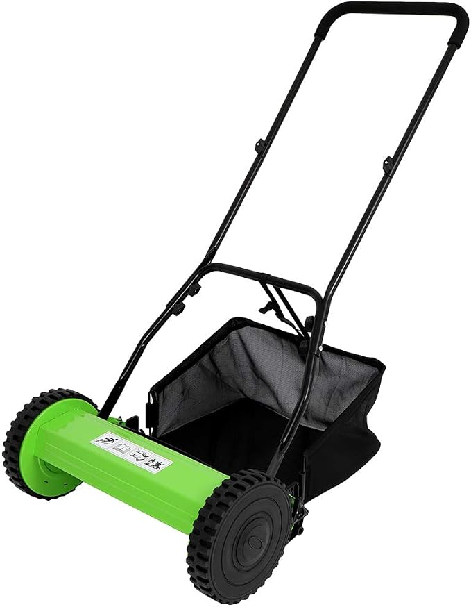 GPOAS 16Inch Outdoor Power Tools Reel Lawn Mower with Grass Catcher,5
