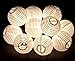 Oriental Lantern Outdoor Indoor String Lights 11 Feet Length 10 Lights (White)