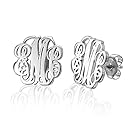 Monogram Stud Earrings in Silver- Custom Made with any Initial!