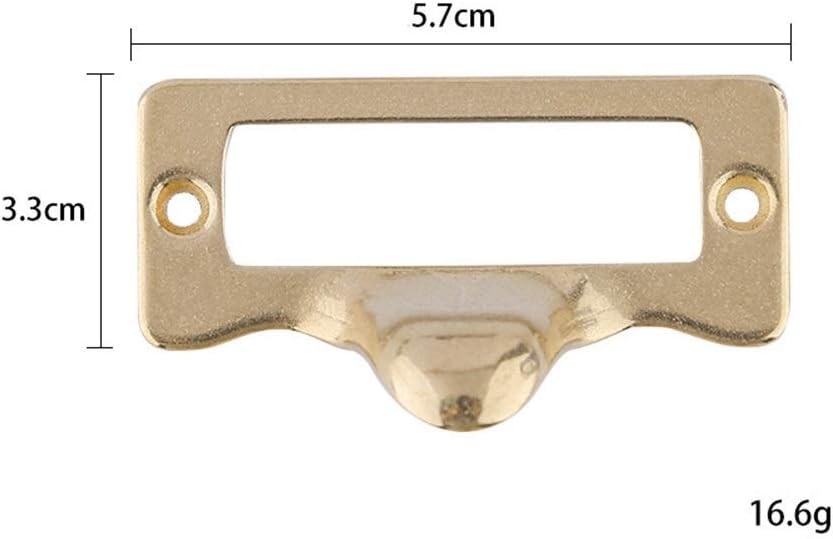 Jumery Multifunctional Home Handles Pack Of 10pcs Label Frame Card Holder Cup Pull Handles For Filing Cabinet File Cabinets Archive Room Museum Library Brass Antique Bronze Solid Brass Material Office Products Label Holders