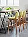 Solid Wood Bar Stool Modern Minimalist Bar High Stool Back Bar Stool Front Desk Cash Register High Stool Home (Color : C)