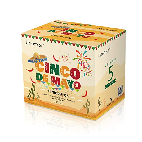 image for Unomor Cinco De Mayo Sombrero Headband, Fiesta Sombrero Party Hats Cos