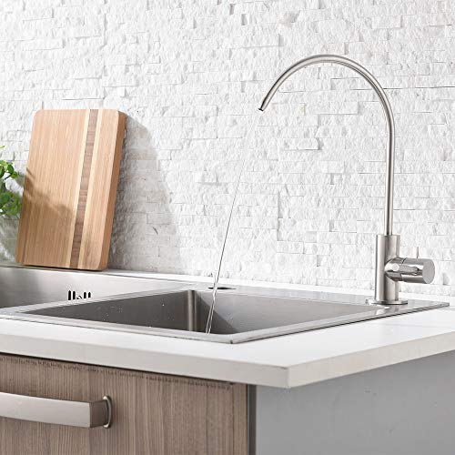 Ufaucet Modern Best Stainless Steel Brushed Nickel Kitchen Bar Sink Drinking Water Purifier Faucet, Commercial Water Filtration Faucet