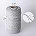 Stillness Crafts Macrame Cord 4mm Grey - Best for Macrame Plant Hangers Macrame Wall Hanging Macrame Supplies Cotton Yarn Macrame Rope
