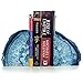 Decorative Bookends. Geode Agate Book Ends for Office Décor and Home (Blue)