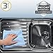 Pro Chef Kitchen Tools Microfiber Cleaning Cloth - Household Wipes And Cloths - Polish Clean Stainless Steel Sinks - Streak Free Window Glass And Bathroom Mirrors - Shine Sinks - Wet Dry Towel Set 3