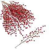 Factory Direct Craft Artificial Red Berry Christmas Sprays | 12 Sprays | Hand Wrapped