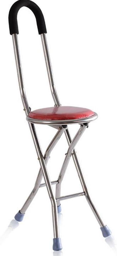 cane Hmhope Seat Walking Stick Stool Four-Legged Stainless Steel Folding Portable Fishing Rest Stool For Elder