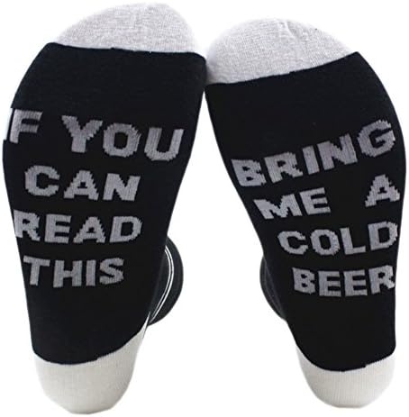 Fenta Wine Custom Socks If You can read this Me Bring a Wine Glass Sock Soft Simple by (A2BW, one size)