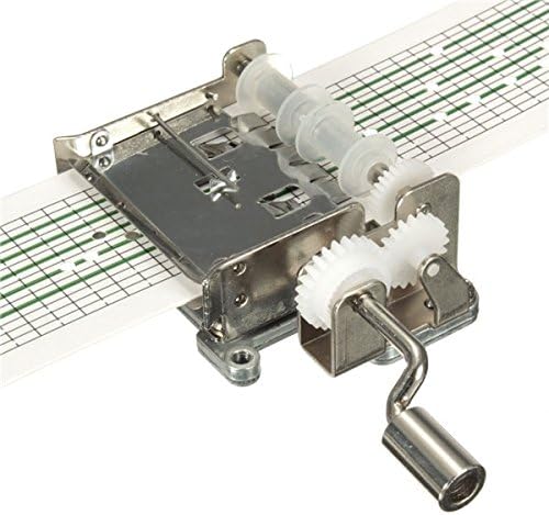 DIY 15 Note Hand Cranked Music Box Movement with Hole Puncher and 20 Paper Tape