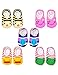 5 Pairs Baby Stripes Anti Slip Skid Socks No-show Crew Boat Sock for 5 - 24 Months Toddler