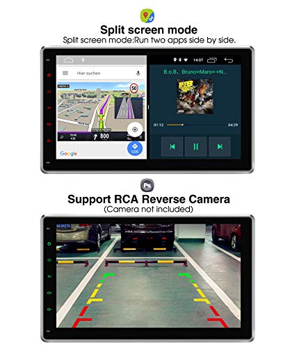 PUMPKIN 10.1 Inch Single Din Android 9.0 Car Stereo with GPS, WiFi, Support 128GB USB, Backup Camera, Android Auto, Detachable IPS Touch Screen, 1 Din 2 Din Universal - Thumbnail 4