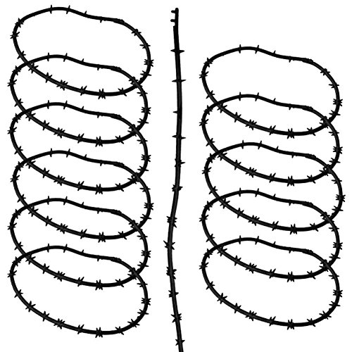 12 PC Black Barbed Wire Sections for WWE Wrestling figures