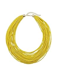 Bocar - Collar de cuentas gruesas con múltiples capas para mujer, níquel, NK-10351