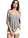 SheIn Women's Crisscross Cold Shoulder Half Sleeve T-shirt