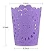 Wastebasket, PP Hollow Pattern Solid Color Paper Basket Trash Can Dustbin Without Lid