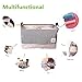 GreenForest Toy Basket Cotton Blend Linen Folding Storage Bin With Totes Drawstring Dust Cover Clothes Basket Gift Closet Drawer Handle Folding Basket (18.2x12.4x10.8 inches)