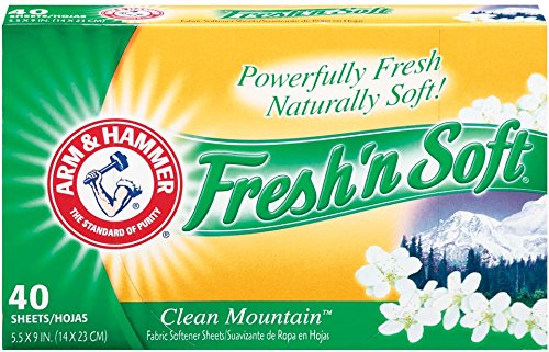 Arm & Hammer Fresh 'N Soft Fabric Softener Sheets, Clean Mountain, 40 Count - Thumbnail 4