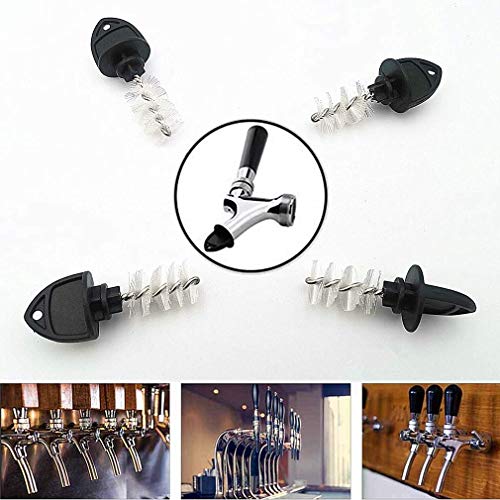 8 Pieces Draft Beer Faucet Cap & Plug Brush - Rubber Tap Soother Sanitary Covers