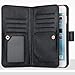 iPhone 6 Plus Case, iPhone 6S Plus Wallet Case, UrbanDrama Glitter Shiny Faux Leather Magnetic Closure Credit Card Slot Cash Holder Protective Case for iPhone 6 Plus, 5.5 Inch, Blue Black