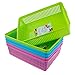 Anbers Plastic Rectangle Storage Baskets, Desktop Organizing Tray Baskets, Set of 6