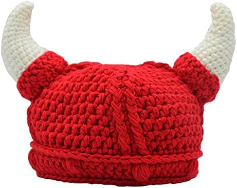 Baby Infant Girl Hat Toddler Knit Viking Beanie Crochet Handmade Cap Photography Props