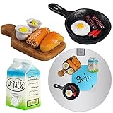 LimBridge 3 Pack Breakfast Fridge Refrigerator Magnets, Food Magnets, for Magnetic Whiteboad, Office Cabinets, 3D Funny Cute School Lockers Magnets Accessories Set