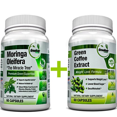 UPC 680474381333, Moringa Oleifera + Green Coffee Bean Extract- Weight Loss, Healthy Heart and Blood Sugar Support Bundle - 120 Count