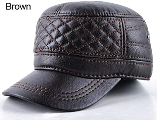 mens leather hat with ear flaps