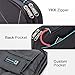 BGTREND Double Layer Electronics Organizer, Nylon Travel Accessories Cord Organizer, Cable Bag Compatible with Passport, Kindle, Camera Accessories, Black