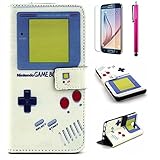 Note 5 Case, JCmax Gameboy Design Delicate PU Leather Purse Case [Kickstand Feature] Soft Silicone Cover With Shock Resistant Ultra Lightweight For Samsung Galaxy Note 5