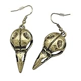 Q&Q Fashion Antique Crow Viking Odin Raven Skull Death Devil Goth Punk Emo Steampunk Dangle Earrings