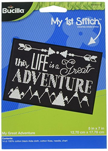Bucilla My 1st Adventure Mini Cross 7X5 14 Count Stitch Kit