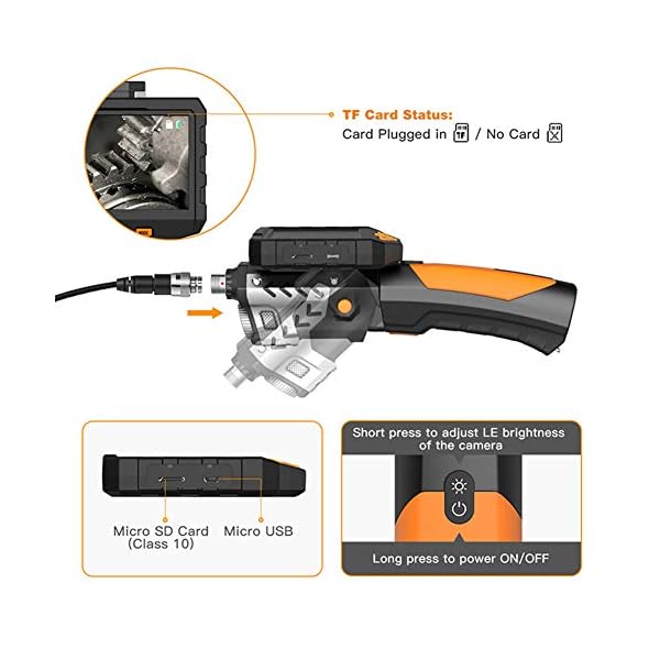 5.5Mm Dual-Linsen-Industrie-Endoskop, 1080P Wasserdichte Digitale Endoskopkamera, 4,5-Zoll-LCD-Schlangenkamera, Handheld… – Bild 6