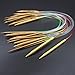 Bamboo Circular Knitting Needles - Multi-color 18 Pieces Set 16
