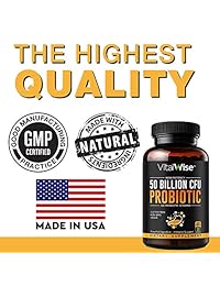 VitalWise Probiotics 50 Billion CFU, Vegan, Made in USA, Probiotics for Women,...