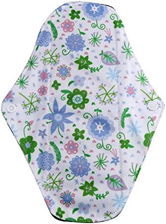 Malloom Reusable Sanitary Towels Pads Menstrual Pads Bamboo Cloth Reusable Washable Menstrual Sanitary Pads Panty Liners with Wet Bag,Heavy Flow Night
