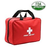 First Aid Kit 2018, Wolone FDA Certified Mini First Aid Kits Emergency Kit Bag 30 Kinds 210PCS,Large Space Survival Kit, Waterproof LightWeight First Aid Kit for Car Camping, Business,Workplace,Hiking