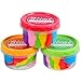 YUEAON 8 oz sturdy slime containers with lids plastic storage jars slime accessories supplies,6pack/250ml