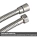 HOMEIDEAS Flexible Shower Hose Stretch 59-Inch to 79-Inch Stainless Steel Extra Long Shower Hose Replacement Handheld Shower Head Hose Extension, Brushed Nickel