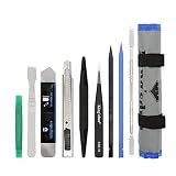 Kingsdun 9pcs Professional Opening Pry Tool Repair Kit with Non-Abrasive Nylon Spudgers and Anti-Static Tweezer