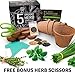 Herb Garden Starter Kit Indoor - Complete Herb Growing Kit for Kitchen Garden, Kit Includes Peat Pots, Herb Seeds, Bonus Scissors - DIY Unique Gardening Gift