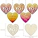 CHENGU 40 Pieces Wooden Heart Slices Unfinished Valentines Day Embellishments Hanging Crafts with Ropes Wooden Heart Ornament for Valentine's Day Wedding DIY Decorations(Natural Wood)