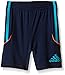 Adidas Boys' Little Athletic Basketball Short, Active Stripe Dark Indigo/Shock Green, 7X