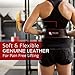 Dark Iron Fitness Genuine Leather Pro Weight Lifting Belt for Men and Women - Durable Comfortable and Adjustable with Buckle - Stabilizing Lower Back Support for Weightlifting
